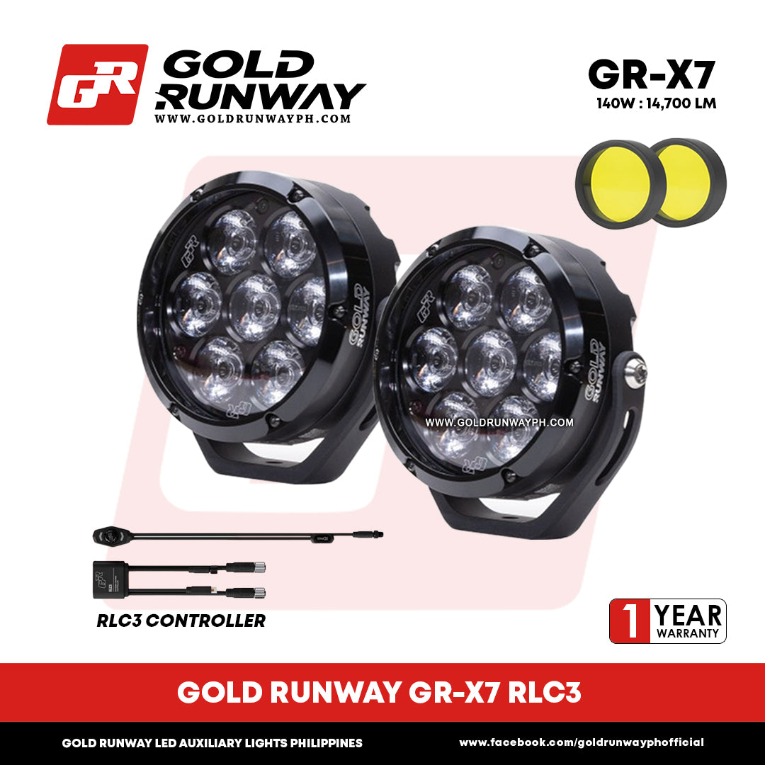 Gold Runway GR-X7 RLC3 140W 6300K 14700LM Motorcycle Lights – Gold