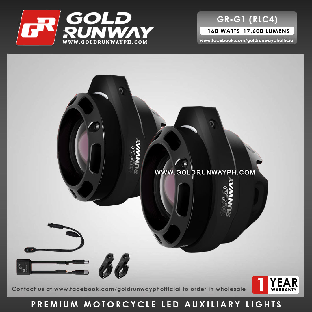 Gold Runway GR-G1 RLC4-2 160W 6300K 17600LM Motorcycle Lights