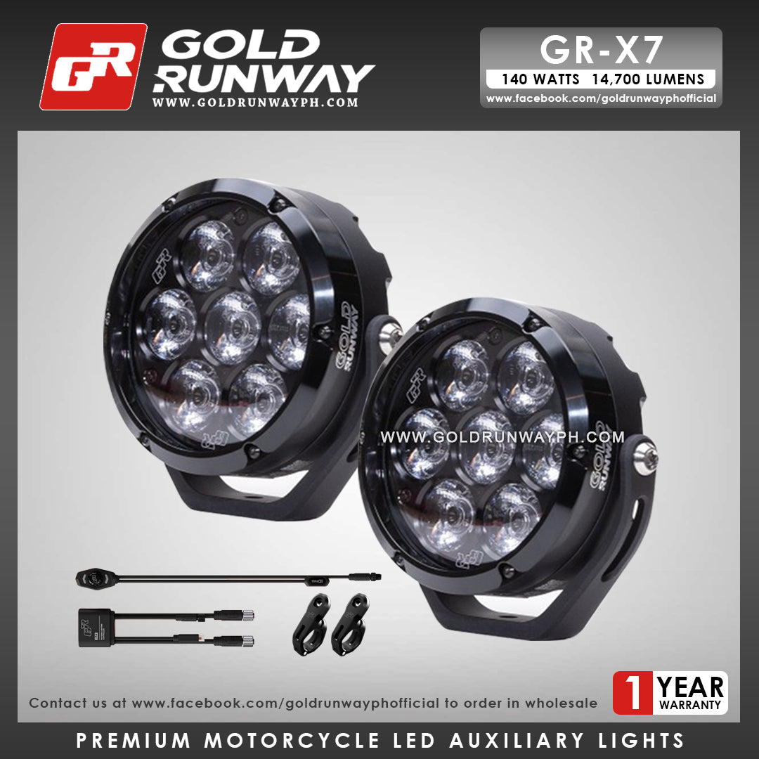 Gold Runway GR-X7 RLC3 140W 6300K 14700LM Motorcycle Lights