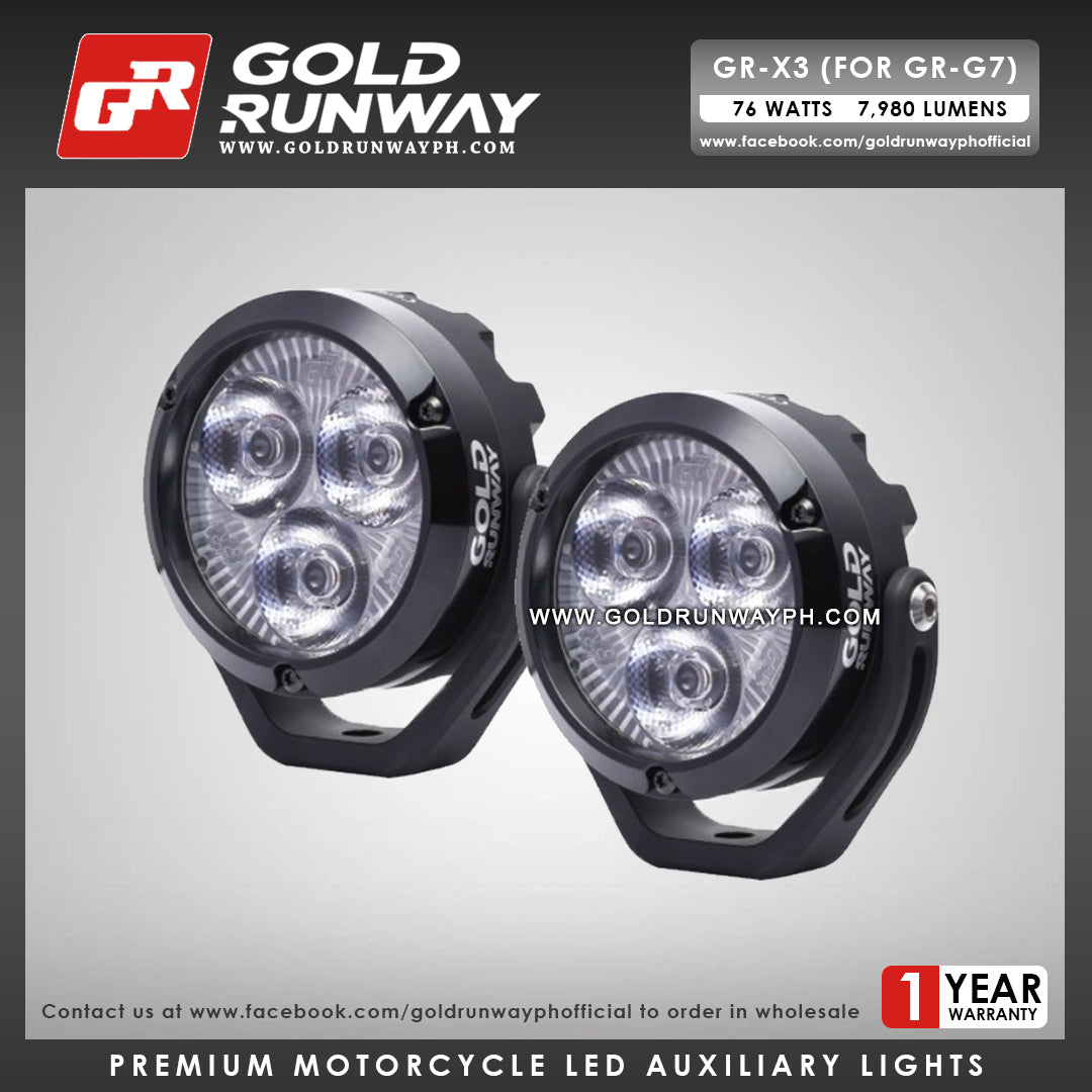 Gold Runway GR-G7 190W 6300K 21000LM Motorcycle Lights