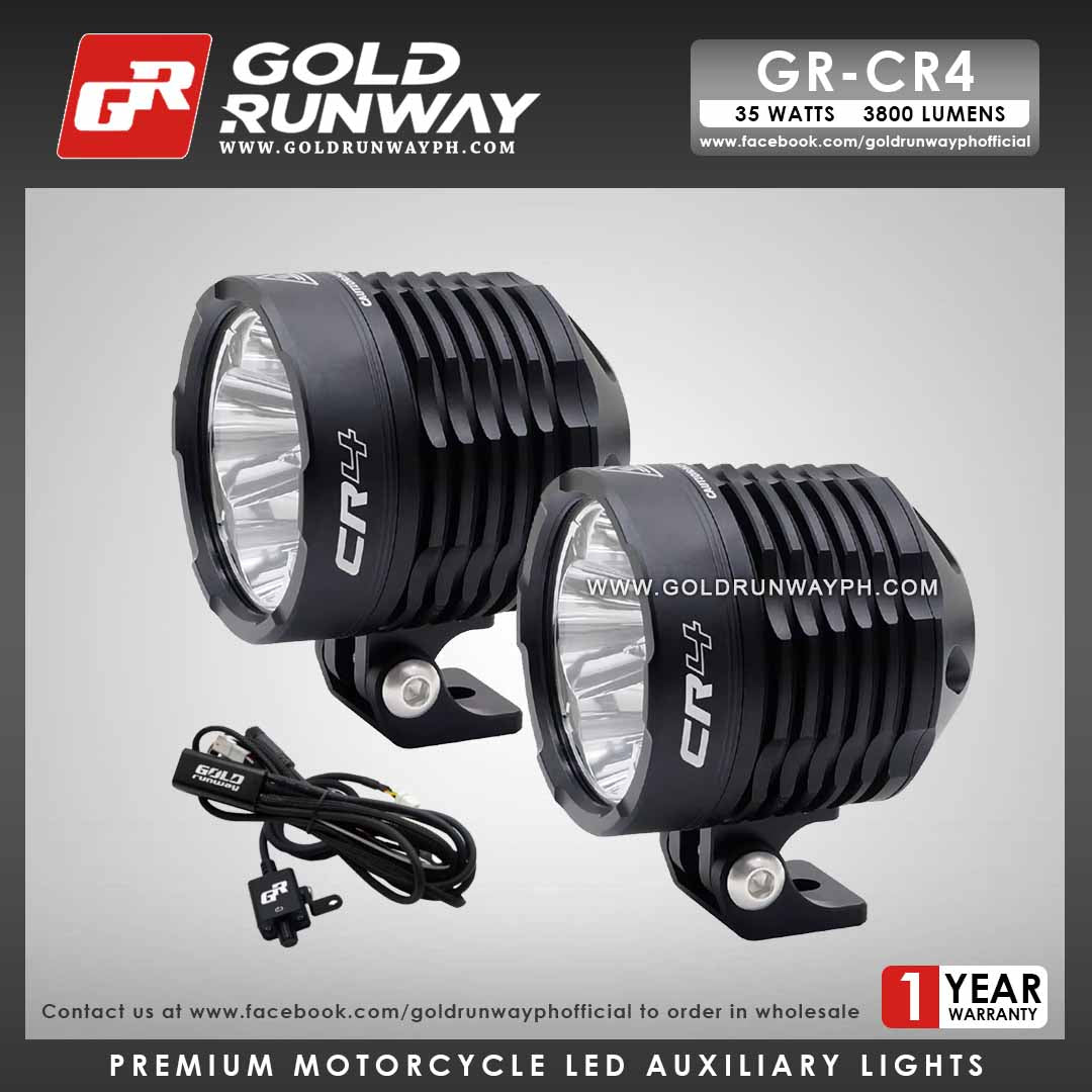 Gold Runway GR-CR4 Spot 35W 6000K 3800LM Motorcycle Lights