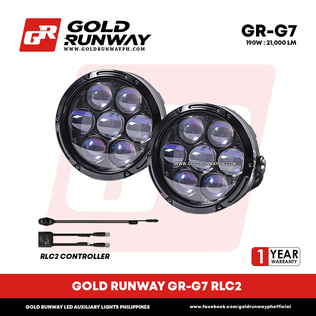 Gold Runway GR-G7 190W 6300K 21000LM Motorcycle Lights – Gold