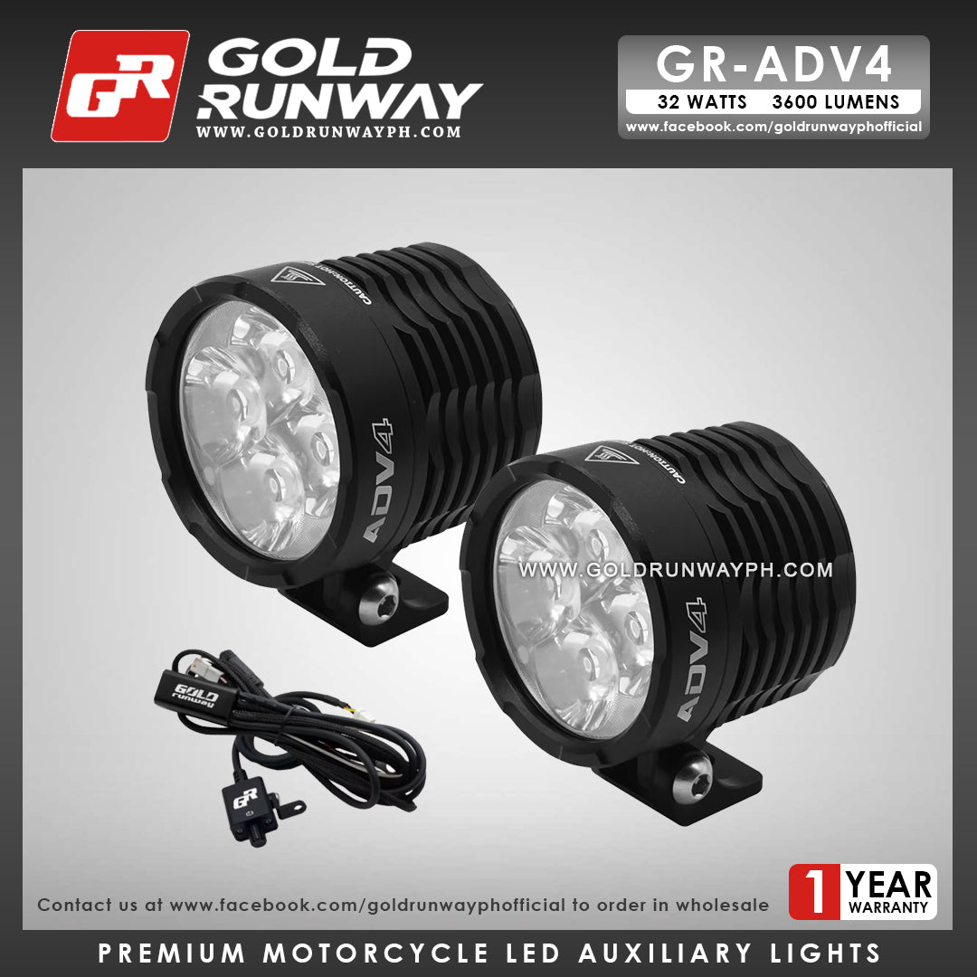 Gold Runway GR-ADV4 Spot 32W 6000K 3600LM Motorcycle Lights