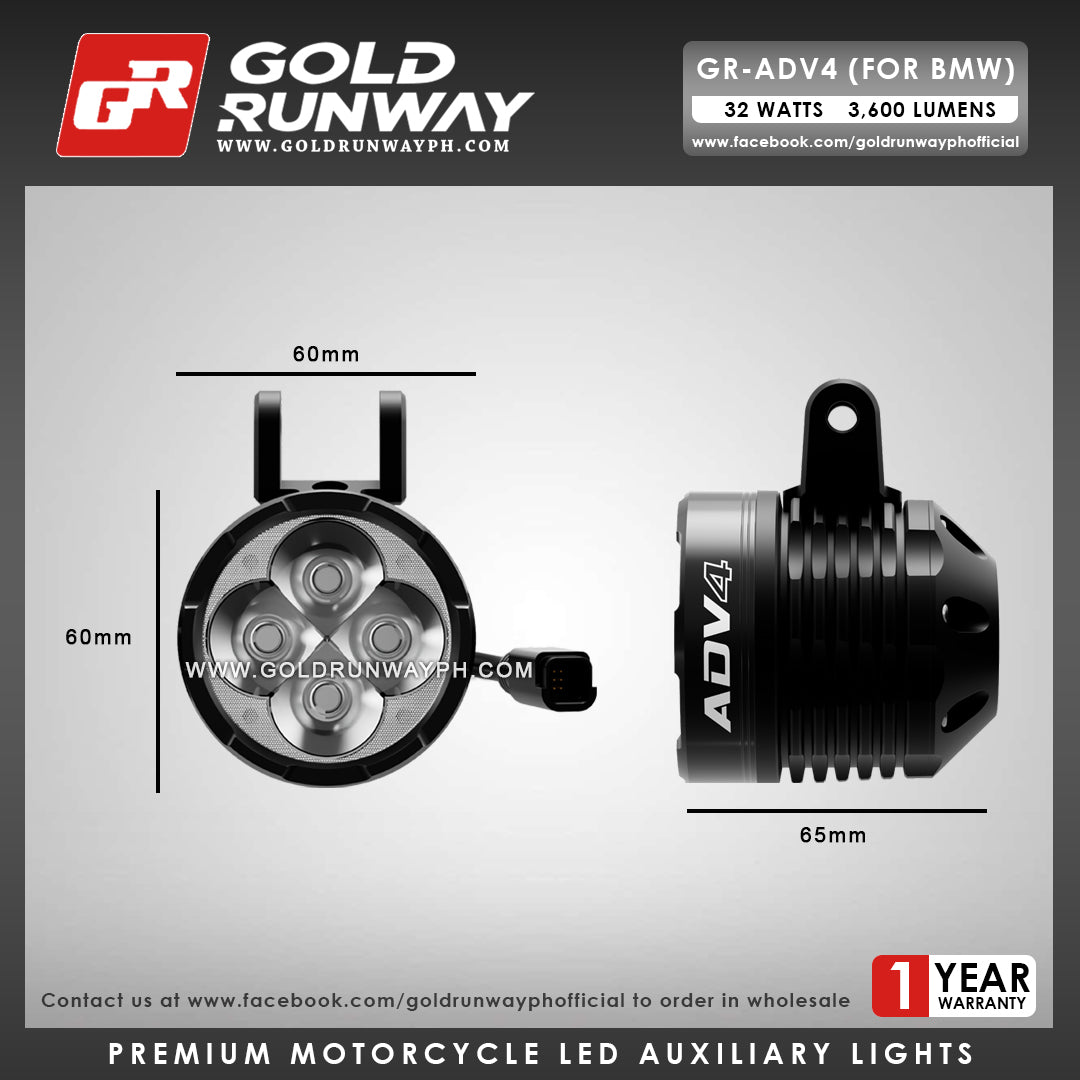 Gold Runway GR-ADV4 (for BMW) 32W 6300K 3600LM Motorcycle Lights