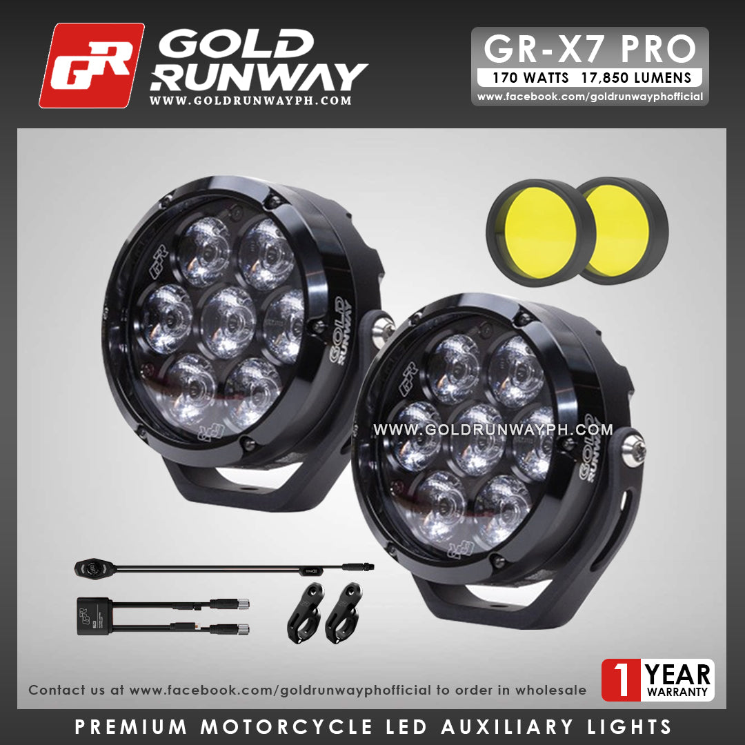 Gold Runway GR-X7 PRO RLC3 170W Motorcycle Lights