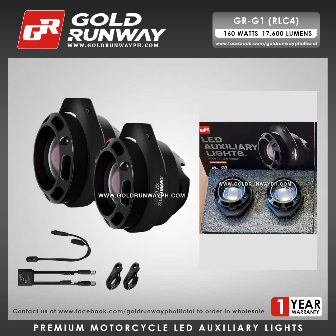 Gold Runway GR-G1 RLC4-2 160W 6300K 17600LM Motorcycle Lights