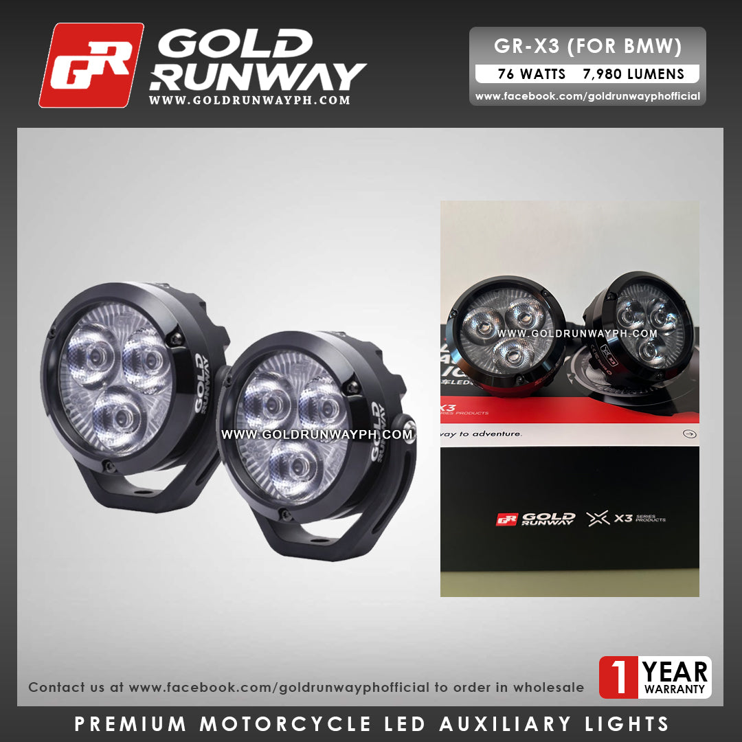 Gold Runway GR-X3 (for BMW) 76W 6300K 7980LM Motorcycle Lights