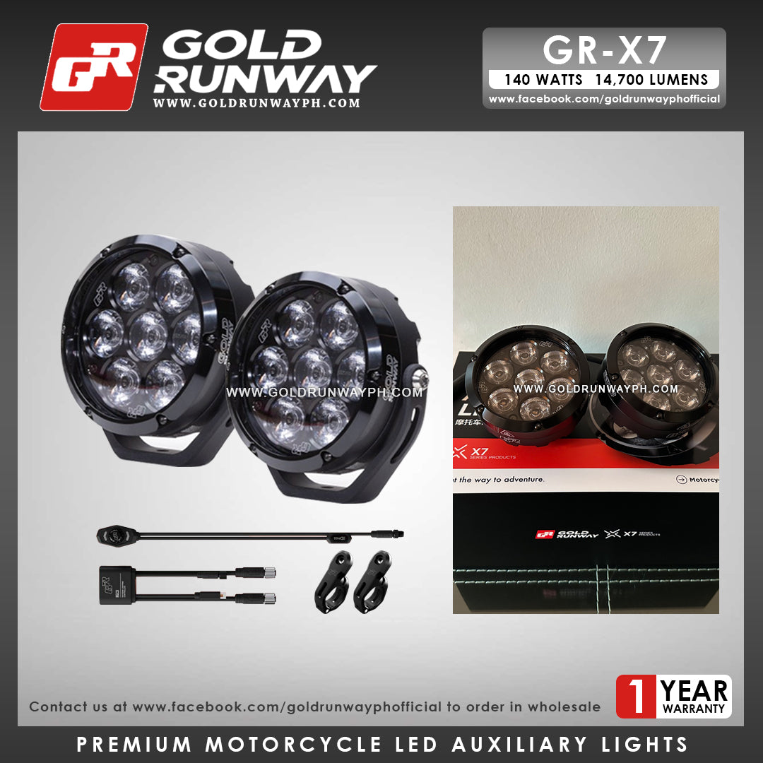 Gold Runway GR-X7 RLC3 140W 6300K 14700LM Motorcycle Lights