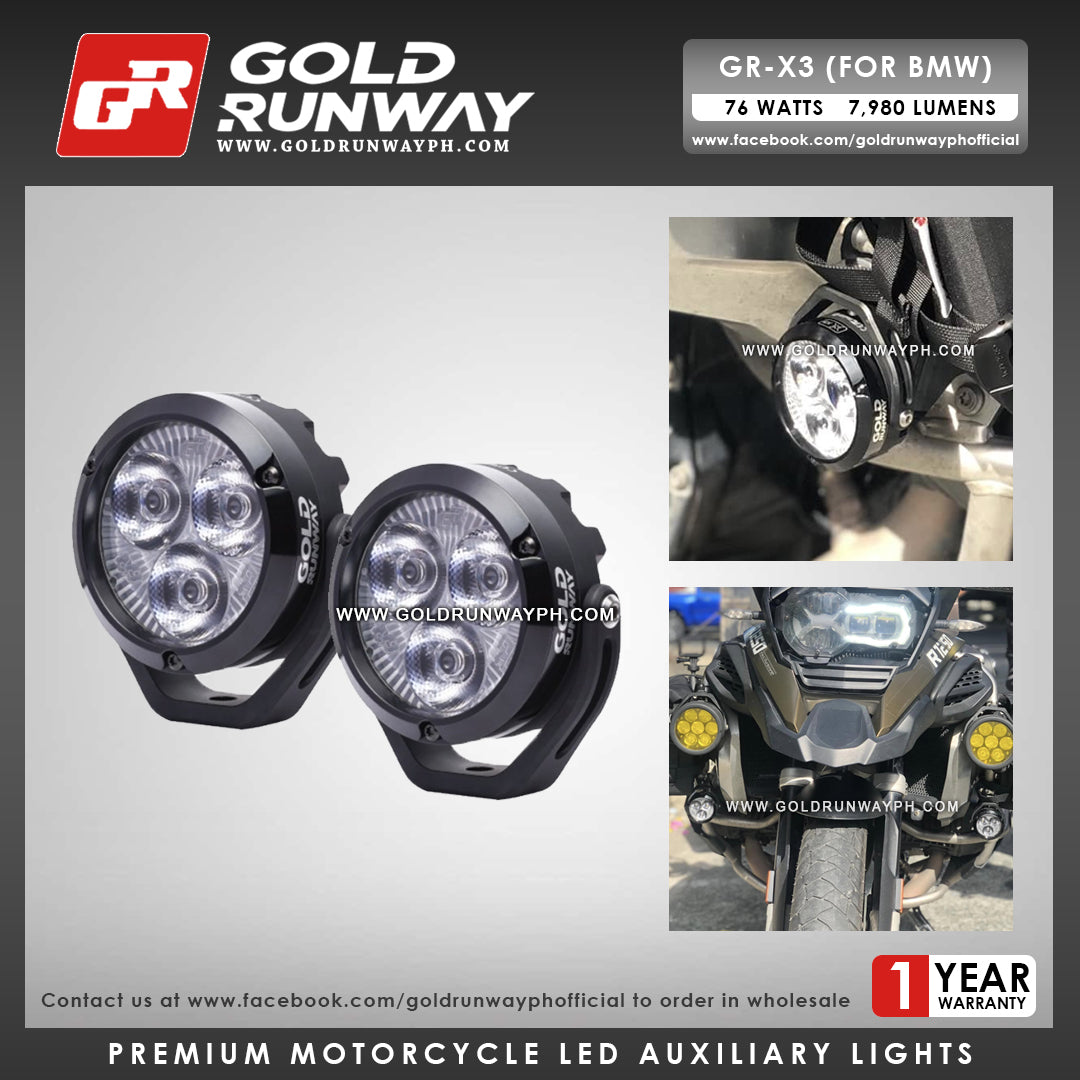 Gold Runway GR-X3 (for BMW) 76W 6300K 7980LM Motorcycle Lights