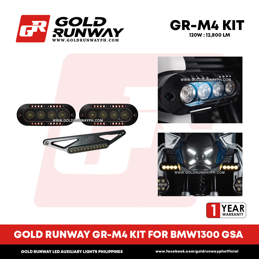 Gold Runway GR-M4 KIT FOR BMW1300 GSA 120W Motorcycle Lights