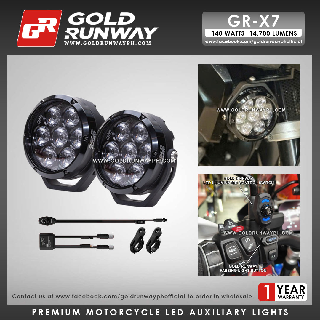 Gold Runway GR-X7 RLC3 140W 6300K 14700LM Motorcycle Lights
