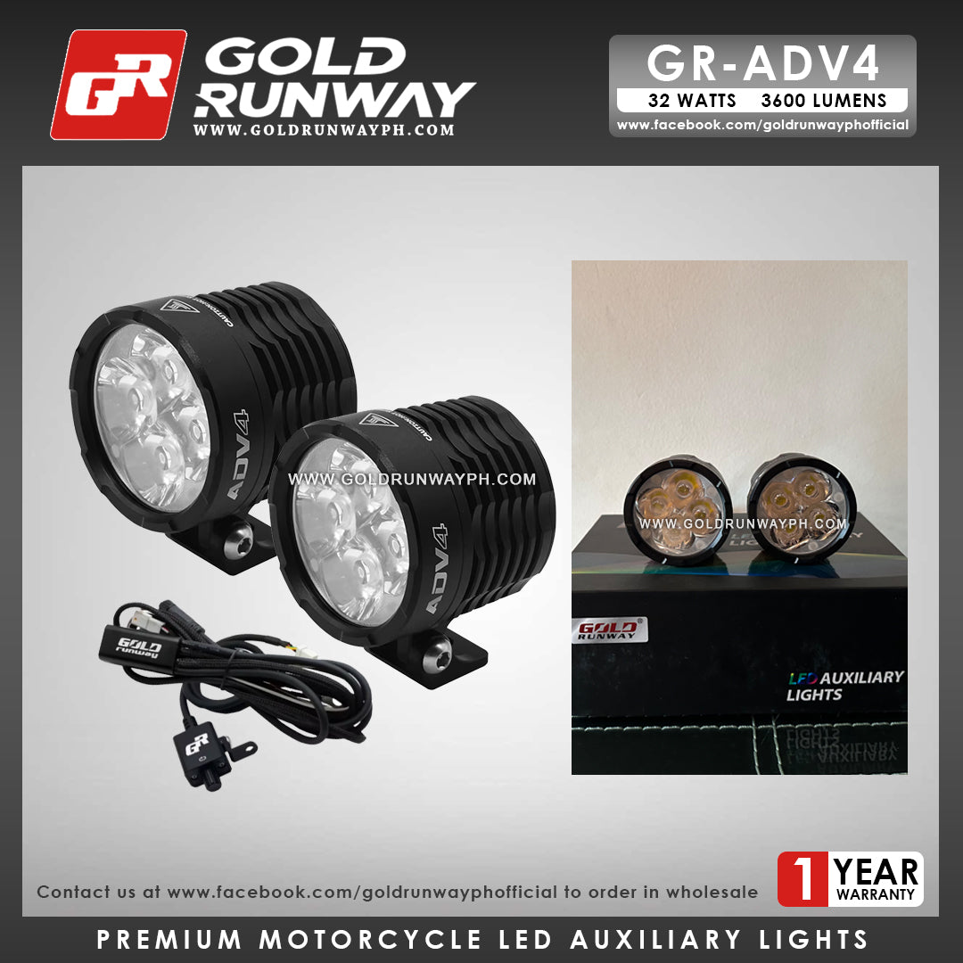 Gold Runway GR-ADV4 Spot 32W 6000K 3600LM Motorcycle Lights