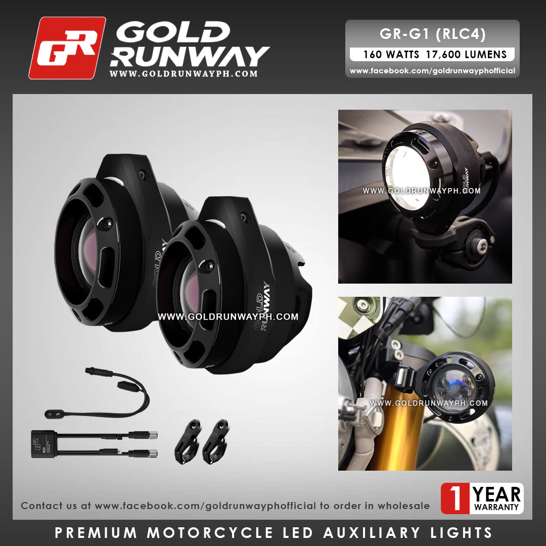Gold Runway GR-G1 RLC4-2 160W 6300K 17600LM Motorcycle Lights