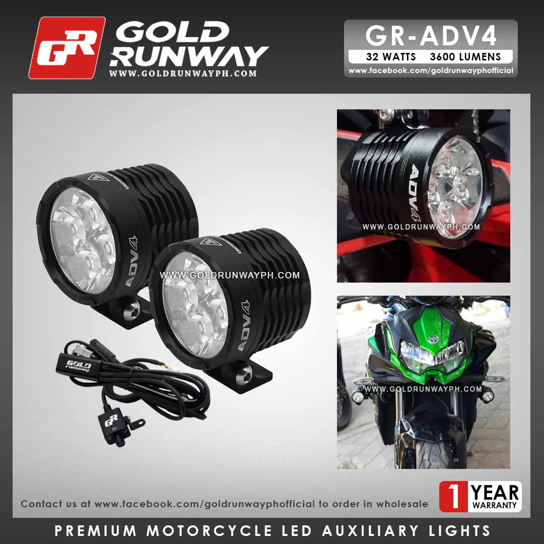 Gold Runway GR-ADV4 Spot 32W 6000K 3600LM Motorcycle Lights