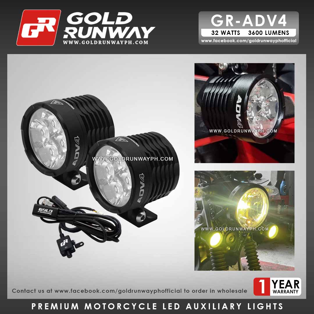 Gold Runway GR-ADV4 Spot 32W 6000K 3600LM Motorcycle Lights