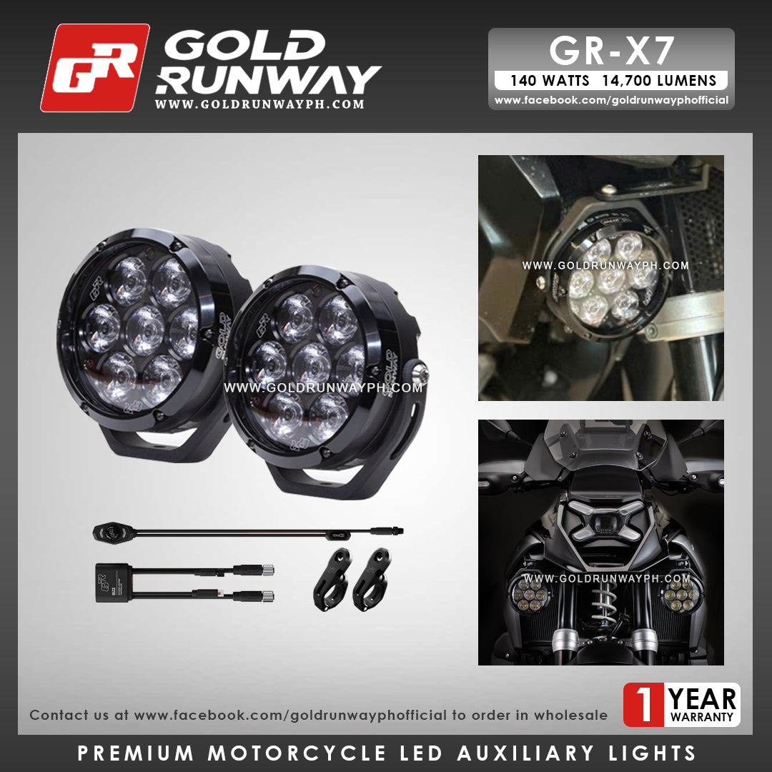Gold Runway GR-X7 RLC3 140W 6300K 14700LM Motorcycle Lights
