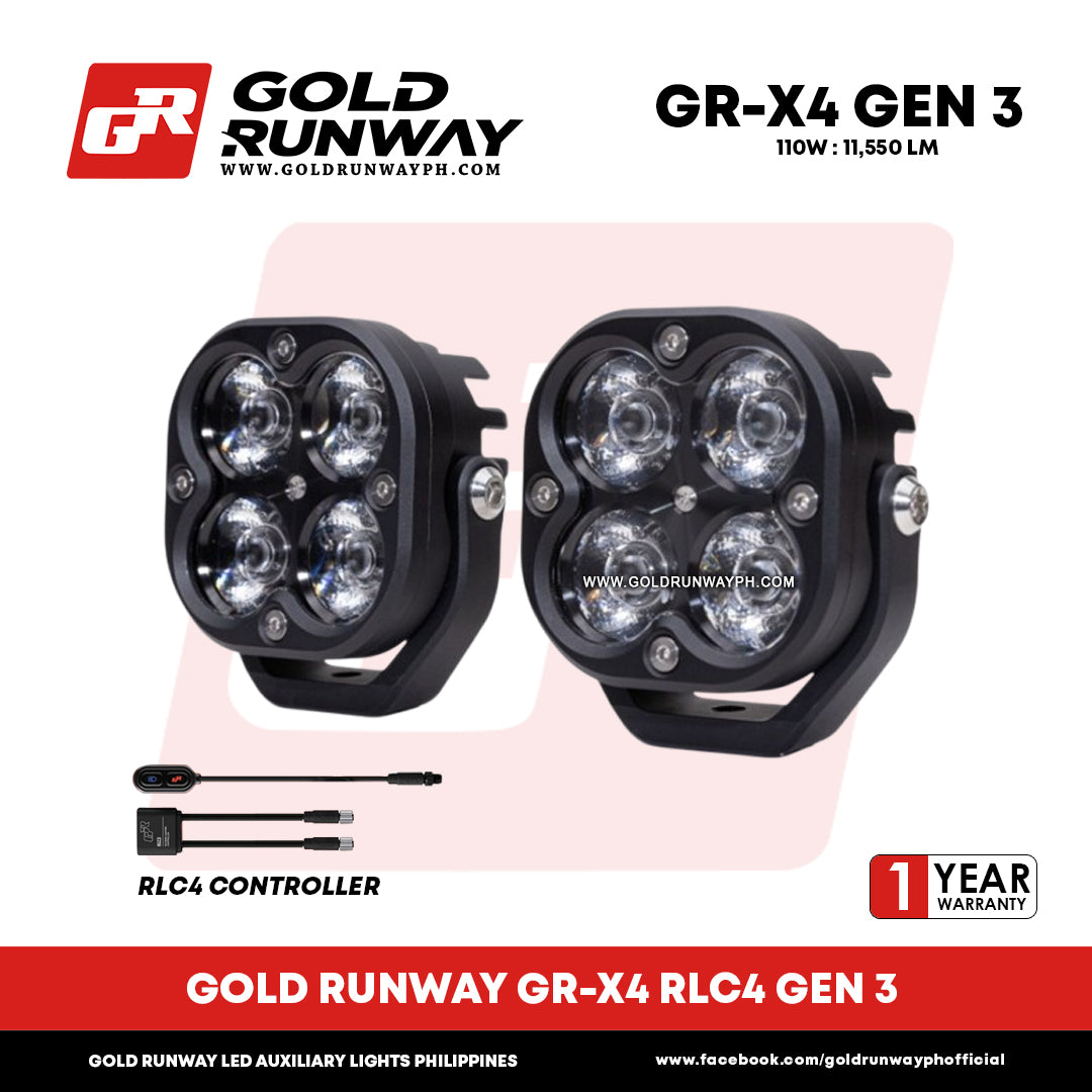 Gold Runway GR-X4 RLC4 110W Motorcycle Lights