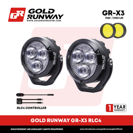 Gold Runway GR-X3 RLC4 76W 6300K 7980LM Motorcycle Lights
