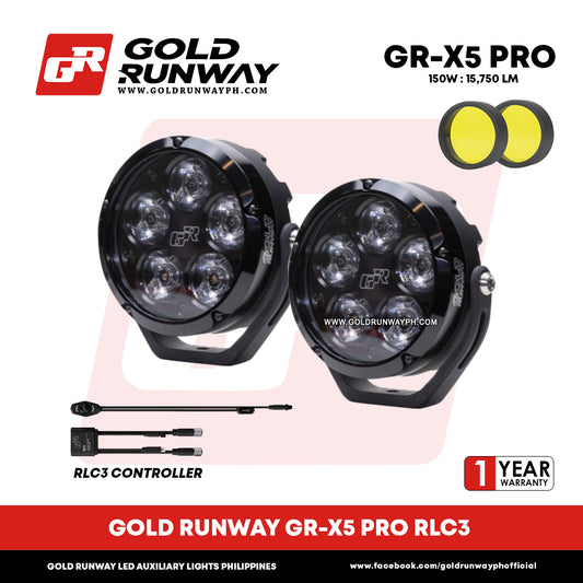 Gold Runway GR-X5 PRO RLC3 150W 6300K 15750LM Motorcycle Lights
