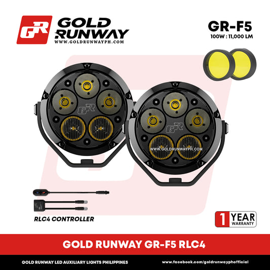 Gold Runway GR-F5 RLC4 100W 6300K 11000LM Motorcycle Lights
