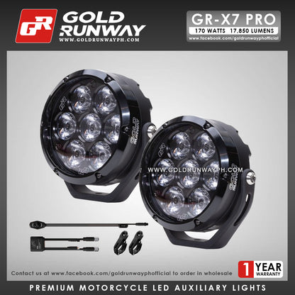 Gold Runway GR-X7 PRO RLC3 170W 6300K 17850LM Motorcycle Lights