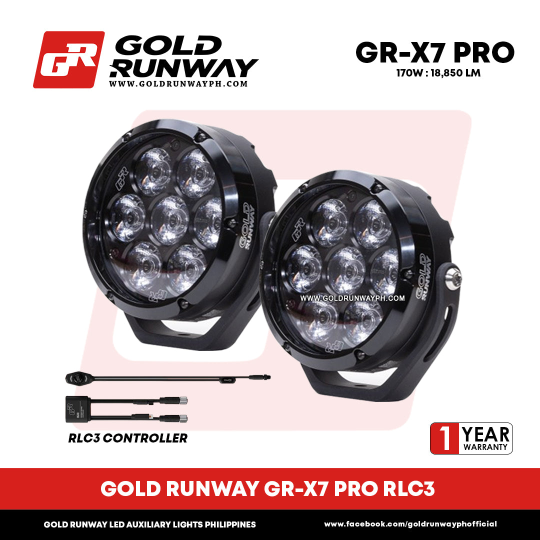 Gold Runway GR-X7 PRO RLC3 170W 6300K 17850LM Motorcycle Lights