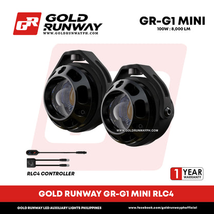 Gold Runway GR-G1 Mini RLC4-2 100W 6300K 8,000LM Motorcycle Lights