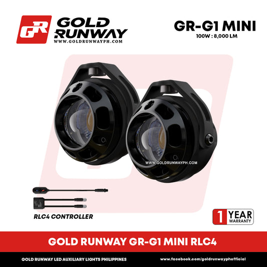 Gold Runway GR-G1 Mini RLC4-2 100W 6300K 8,000LM Motorcycle Lights