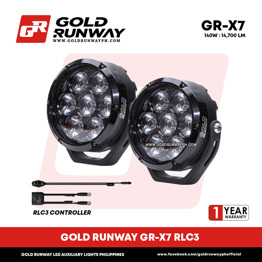 Gold Runway GR-X7 RLC3 140W 6300K 14700LM Motorcycle Lights – Gold