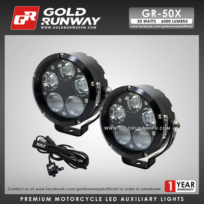 Gold Runway GR-50X Combo 50W 6000K 6000LM Motorcycle Lights