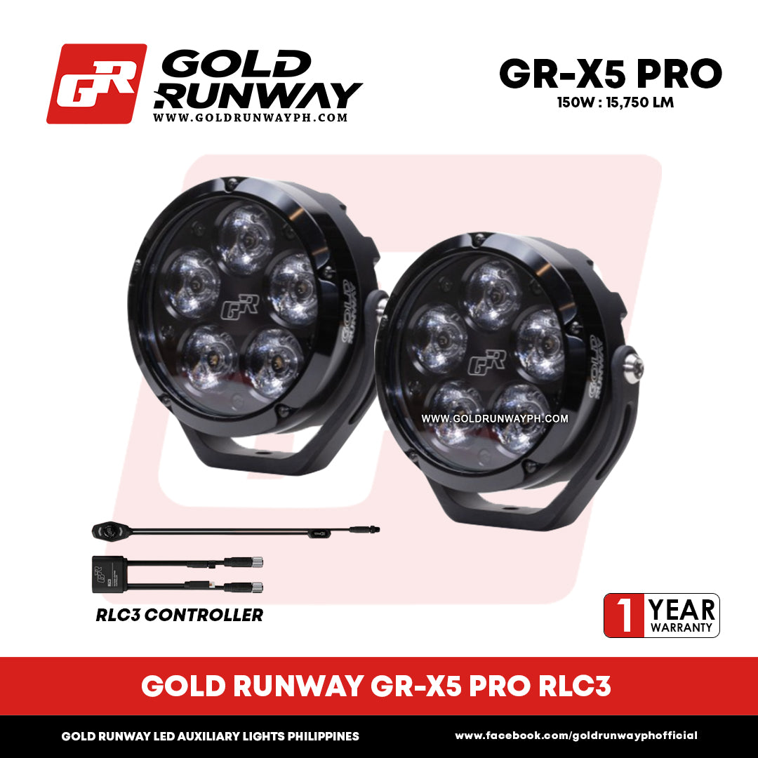 Gold Runway GR-X5 PRO RLC3 150W 6300K 15750LM Motorcycle Lights