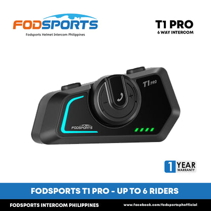 Fodsports T1-PRO Motorcycle Helmet Bluetooth Intercom