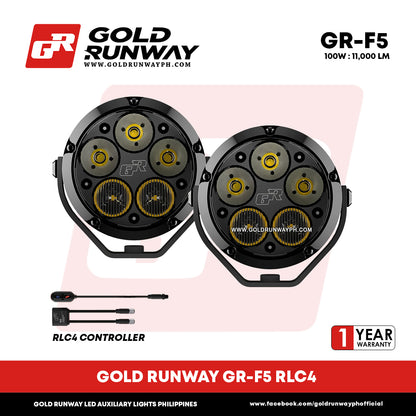 Gold Runway GR-F5 RLC4 100W 6300K 11000LM Motorcycle Lights