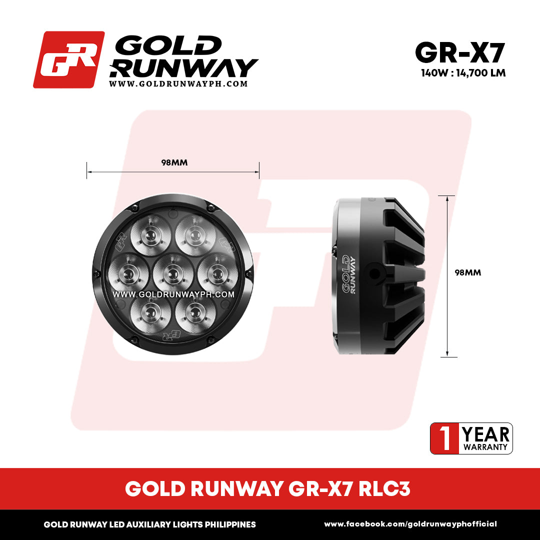 Gold Runway GR-X7 RLC3 140W 6300K 14700LM Motorcycle Lights