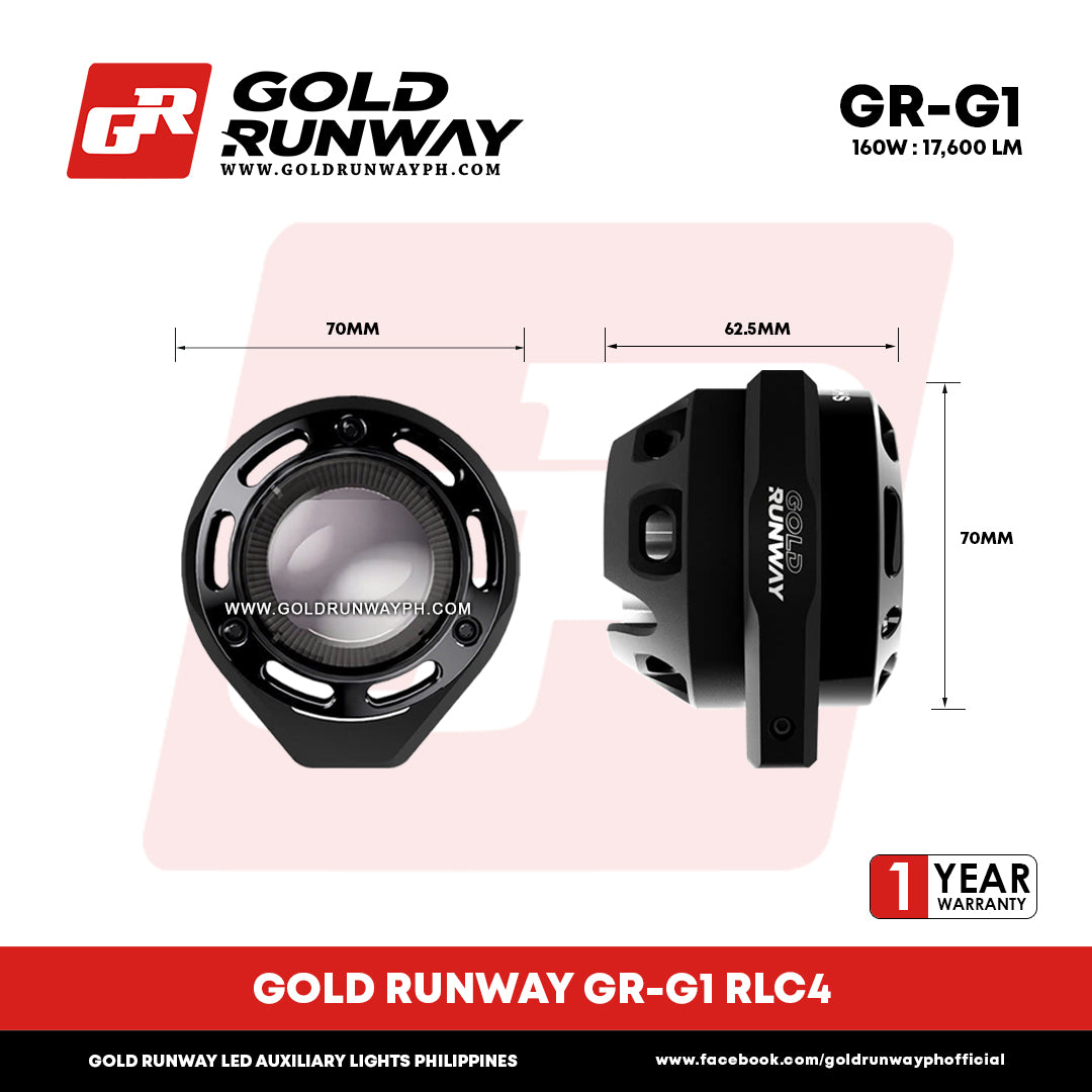 Gold Runway GR-G1 RLC4-2 160W 6300K 17600LM Motorcycle Lights