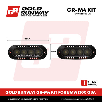 Gold Runway GR-M4 KIT FOR BMW1300 GSA 120W Motorcycle Lights