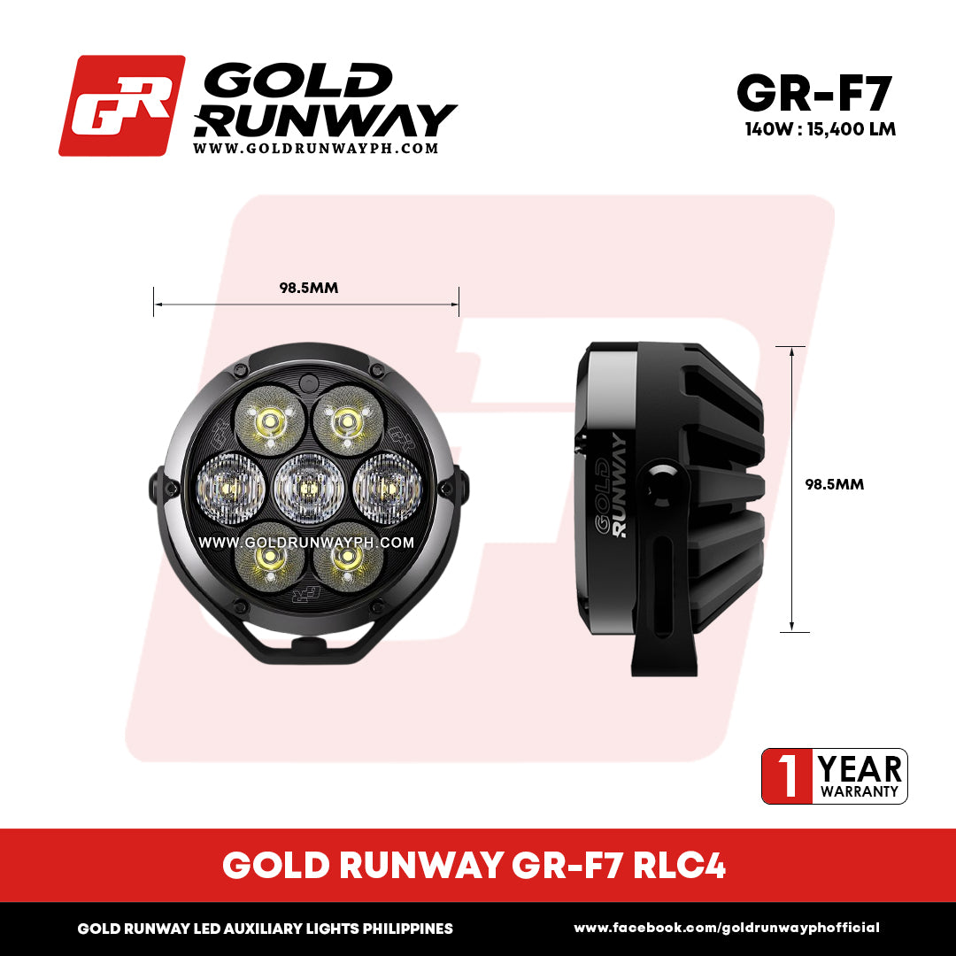 Gold Runway GR-F7 RLC4 140W 6300K 11000LM Motorcycle Lights