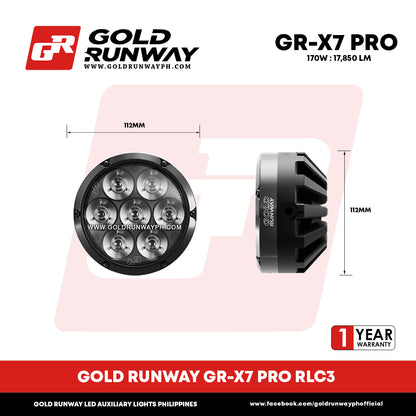 Gold Runway GR-X7 PRO RLC3 170W 6300K 17850LM Motorcycle Lights