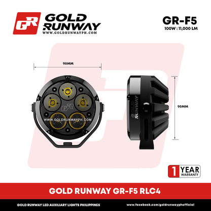 Gold Runway GR-F5 RLC4 100W 6300K 11000LM Motorcycle Lights