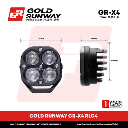 Gold Runway GR-X4 RLC4 110W 6300K 11550LM Motorcycle Lights