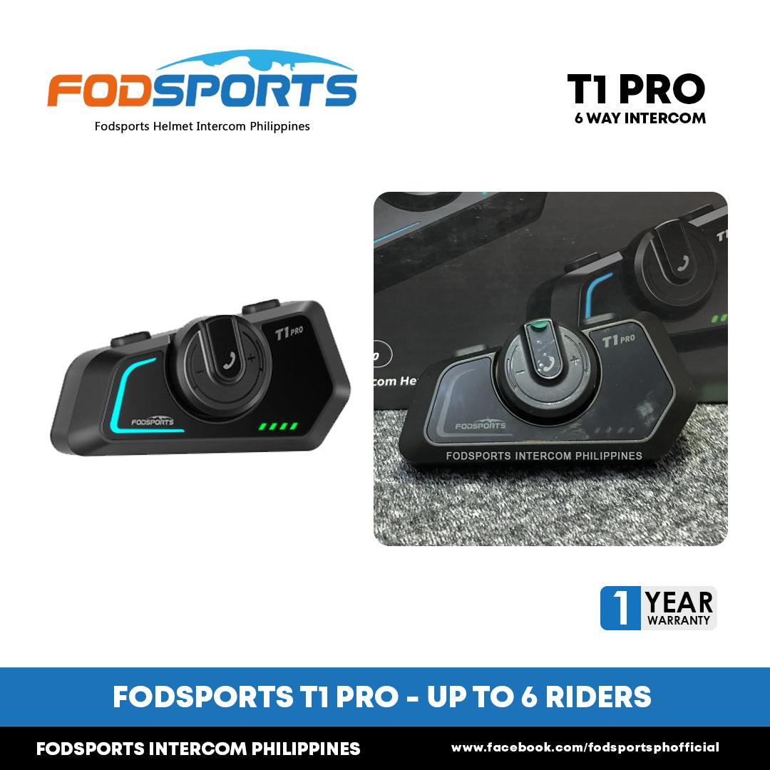 Fodsports T1-PRO Motorcycle Helmet Bluetooth Intercom
