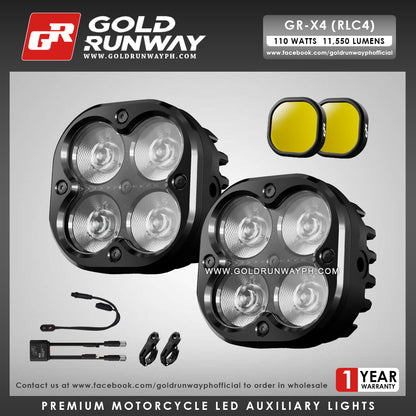 Gold Runway GR-X4 RLC4 110W 6300K 11550LM Motorcycle Lights