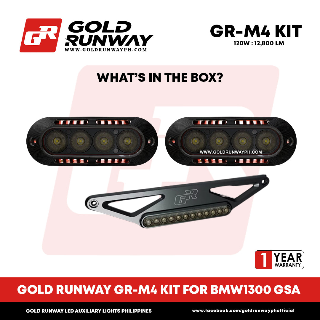 Gold Runway GR-M4 KIT FOR BMW1300 GSA 120W Motorcycle Lights