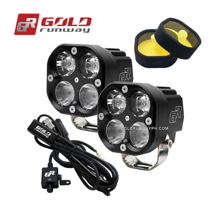 Gold Runway GR-X4 Combo 40W 6000K 4200LM Motorcycle Lights