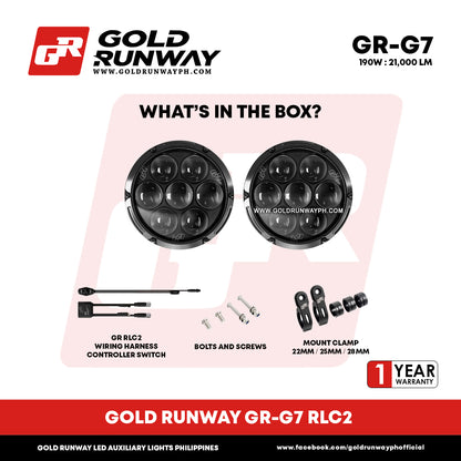 Gold Runway GR-G7 190W 6300K 21000LM Motorcycle Lights