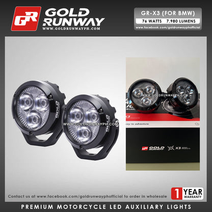 Gold Runway GR-X3 (for BMW) 76W 6300K 7980LM Motorcycle Lights