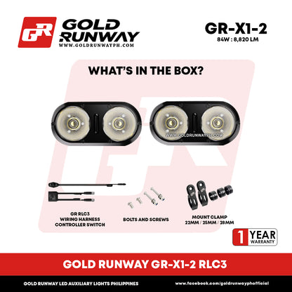 Gold Runway GR-X1-2 RLC3 84W 6300K 8820LM Motorcycle Lights