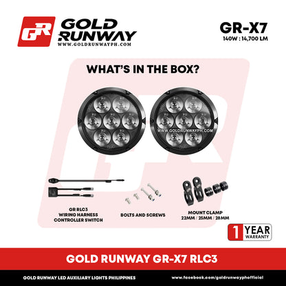 Gold Runway GR-X7 RLC3 140W 6300K 14700LM Motorcycle Lights