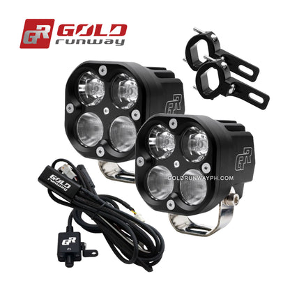 Gold Runway GR-X4 Combo 40W 6000K 4200LM Motorcycle Lights