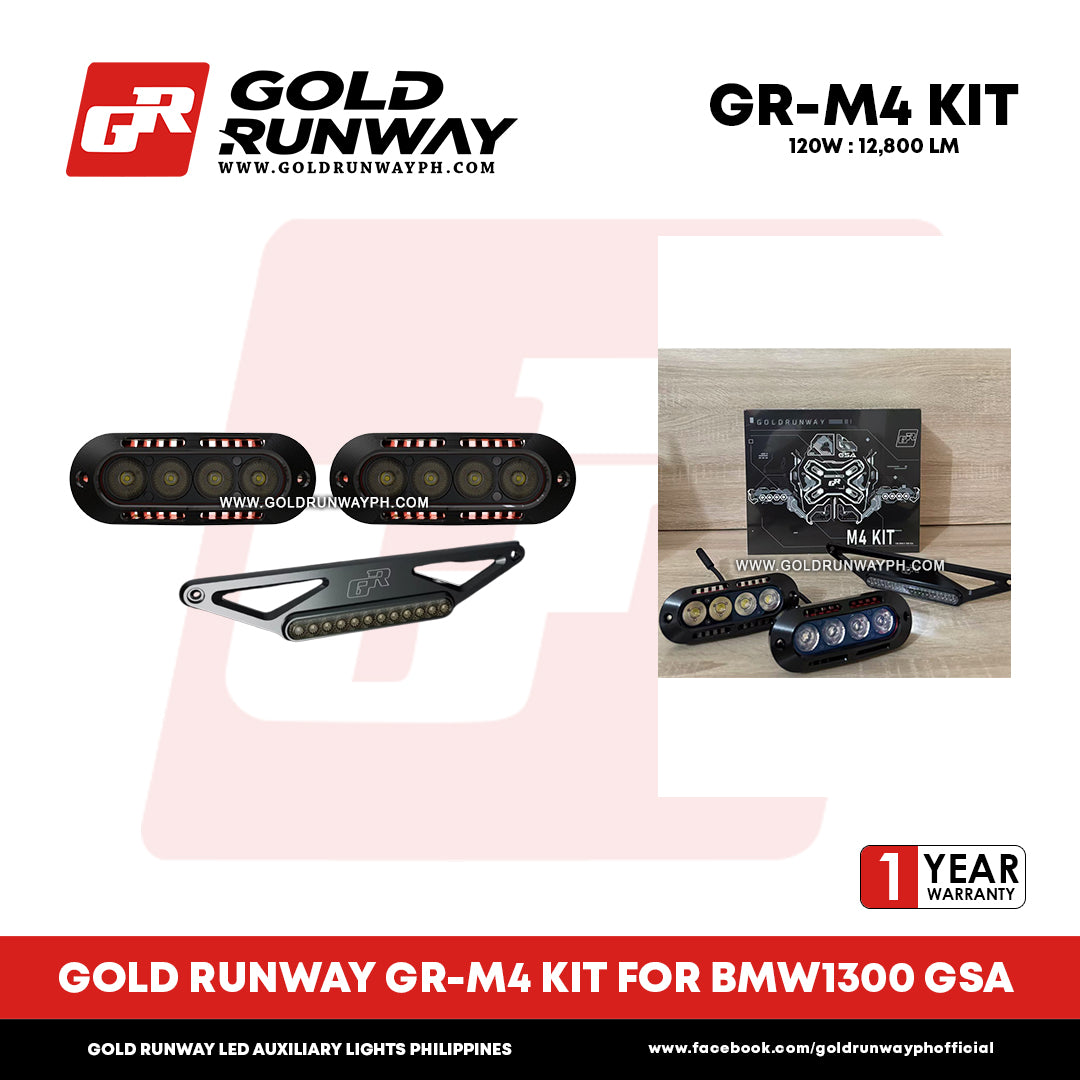 Gold Runway GR-M4 KIT FOR BMW1300 GSA 120W Motorcycle Lights